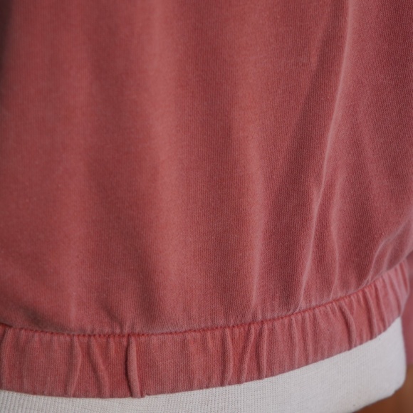 Democracy Long Sleeve Flange Shoulder Mineral Wash Sweatshirt In Toasted Pumpkin - Picture 7 of 17